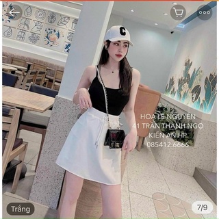 CHÂN váy da cá chữ A cạp chun 3 màu(kèm ảnh thật và video)