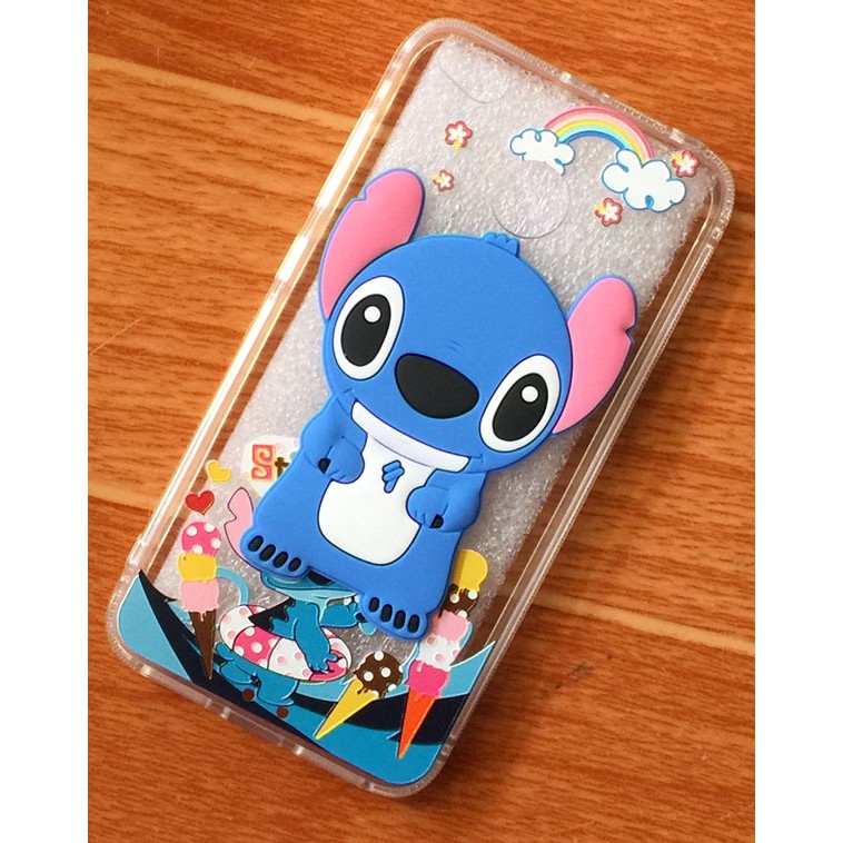 Ốp Remi 4x Ốp Lưng Dẻo Trong 4D Hình Nổi Stick Xanh Dễ Thương