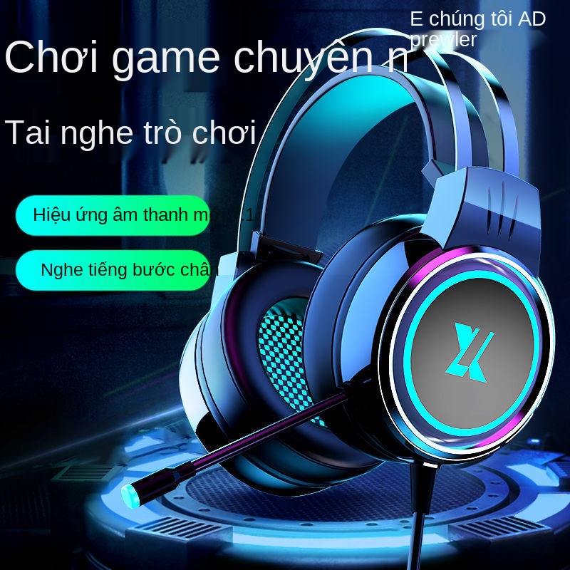 ▽►PUBG/GLQM có dây Tai nghe gaming Mic rất chuyên nghiệp Máy tính gắn đầu chơi game dụng để bàn quán cà phê internet điệ