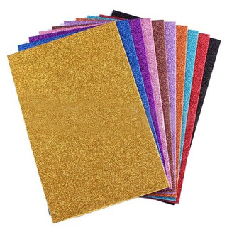 Sét 10 miếng dán decal kim tuyến cắt dán thủ công