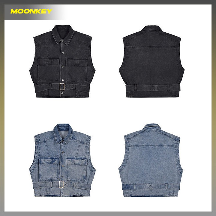 Áo Gile Jean Nam Nữ Phong Cách Hiện Đại