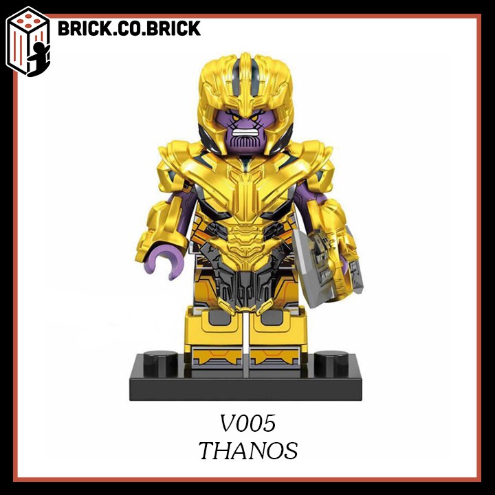 War Machine Thor Thanos Đồ Chơi Lắp Ráp Nhân Vật Siêu Anh Hùng Non Lego và Minifigure Super Hero Marvels V001 V002