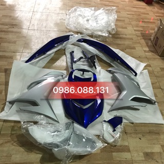 Bộ nhựa mầu 9 món ex150 xanh bạc 2015-2016 zin chính hãng