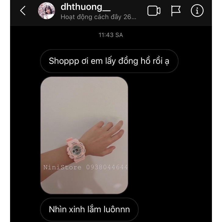 Đồng Hồ GS và baby hồng phấn dễ thương cá tính cho nữ