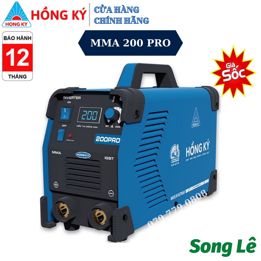 Máy Hàn Điện Tử Hồng Ký MMA 200 PRO - Chống Giật