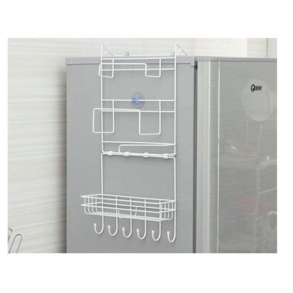 Giá Để Đồ Treo Cạnh Tủ Lạnh Chất Liệu Inox Chắc Chắn, Tiết Kiệm Không Gian, Không Lo Trầy Xước Bề Mặt Tủ