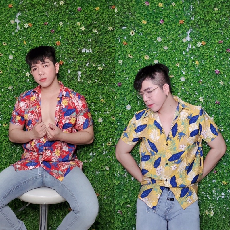 Áo sơ mi hoạ tiết đi biển