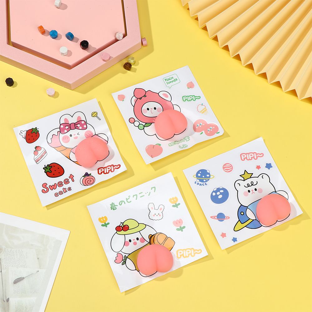 Miếng Dán Trang Trí Cửa Xe Hơi Hình Mông Hoạt Hình 3d Bằng Silicon Chống Va Chạm Chống Trầy Xước | BigBuy360 - bigbuy360.vn