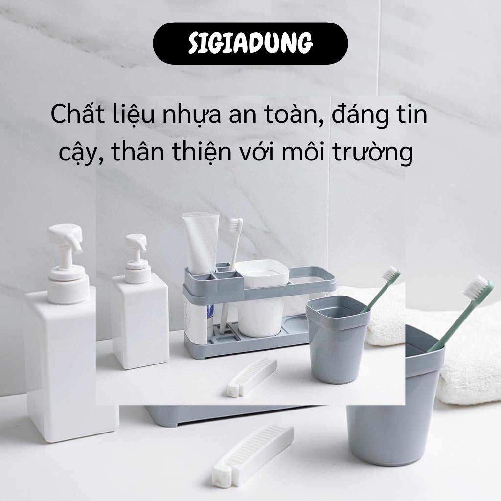 GIÁ SỈ  Kệ nhà tắm - Kệ đựng bàn chải đánh răng kèm 2 ly súc miệng cho vợ chồng 9371