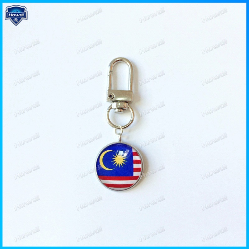 Móc Khóa Kim Loại Hình Lá Cờ Các Nước