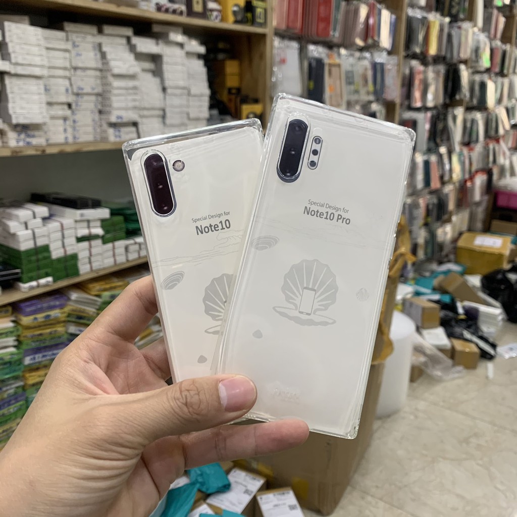 Ốp silicon trong suốt CAO CẤP có chống va đập chính hãng OUCASE cho SAMSUNG Note 10 / Note 10 Plus