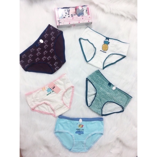 Quần lót cotton hoạ tiết dễ thương-HÌNH THẬT SHOP TỰ CHỤP
