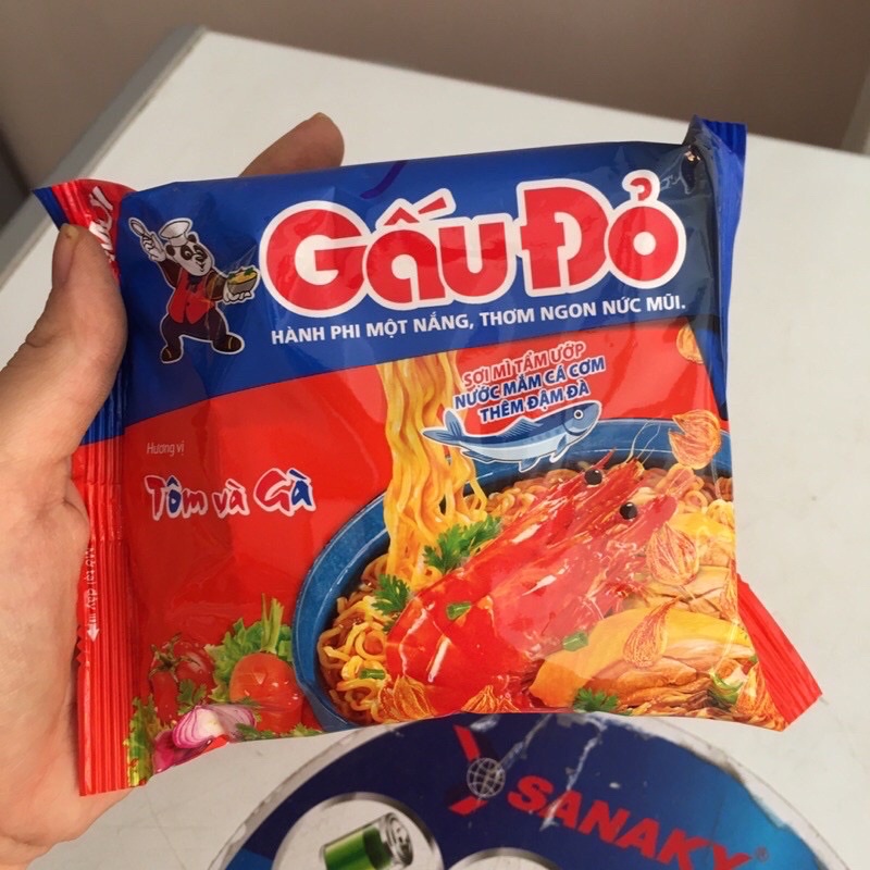 mì gấu đỏ tôm và gà