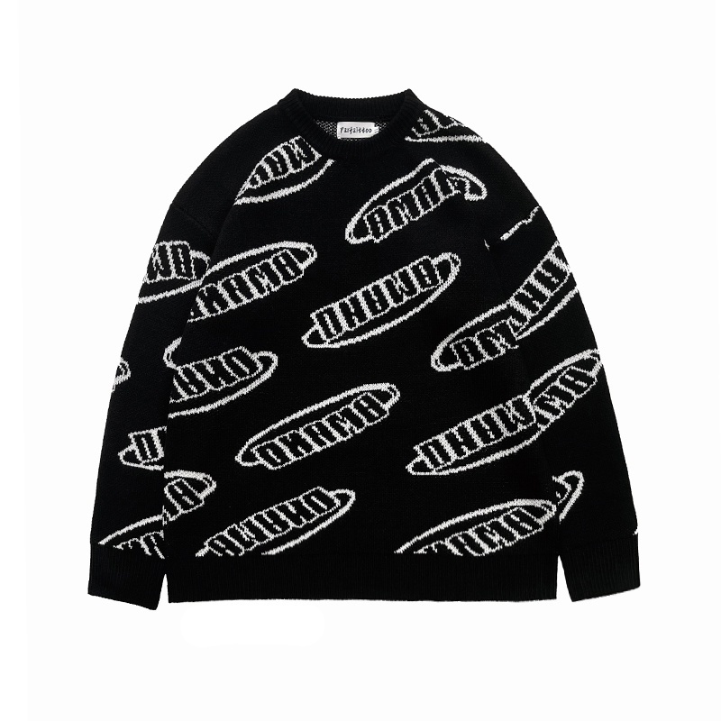 Áo sweater dệt kim tay dài dáng rộng phong cách hàn quốc cổ điển đơn giản thời trang cho nam 2021
