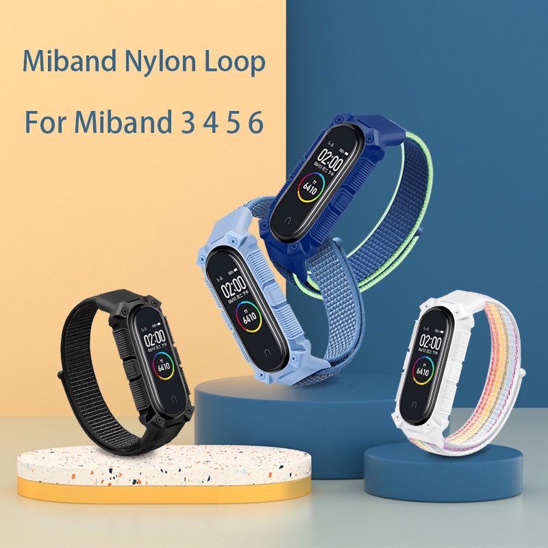 Dây Đeo Sợi Nylon Cho Đồng Hồ Thông Minh Xiaomi Mi Band 6 5 4 3 Xiaomi Miband 6 5 4
