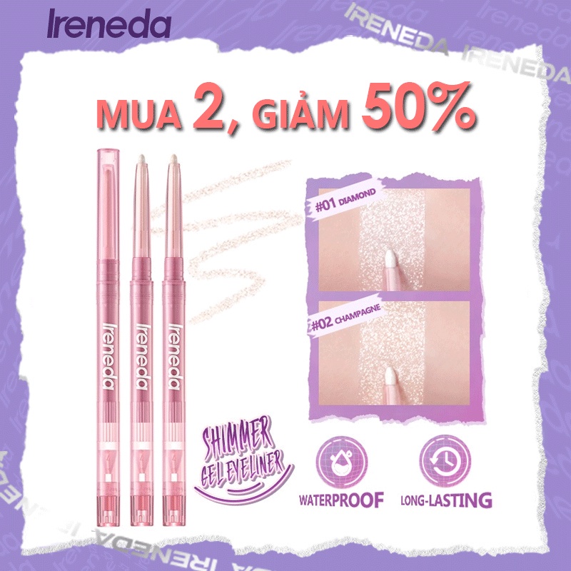 Ireneda Bút Kẻ Mắt Dạng Gel Lấp Lánh Chống Thấm Nước Và Mồ Hôi Lâu Trôi