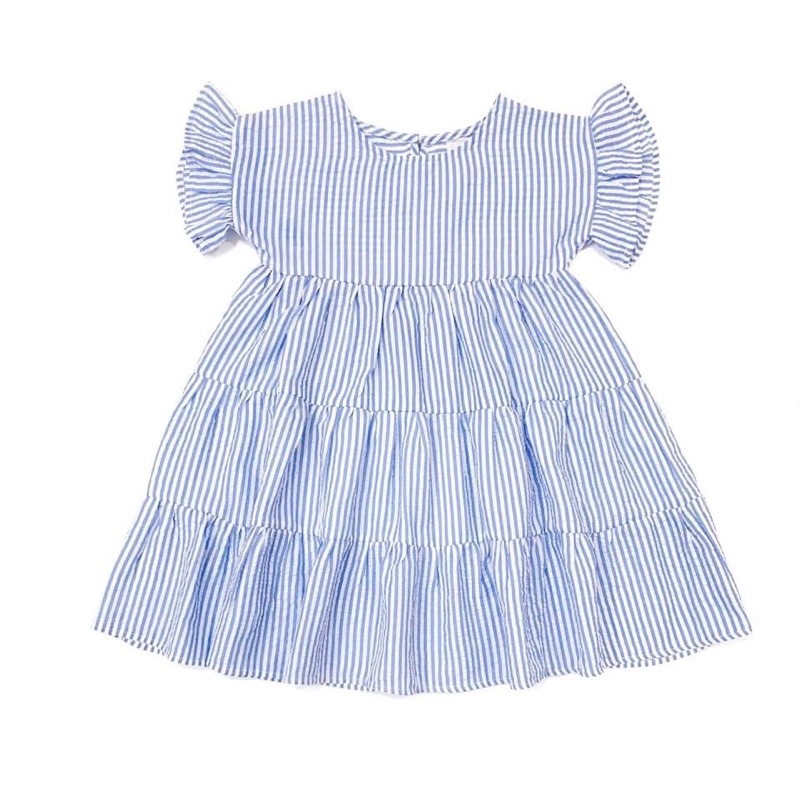 Váy kẻ cotton xốp cho Bé gái