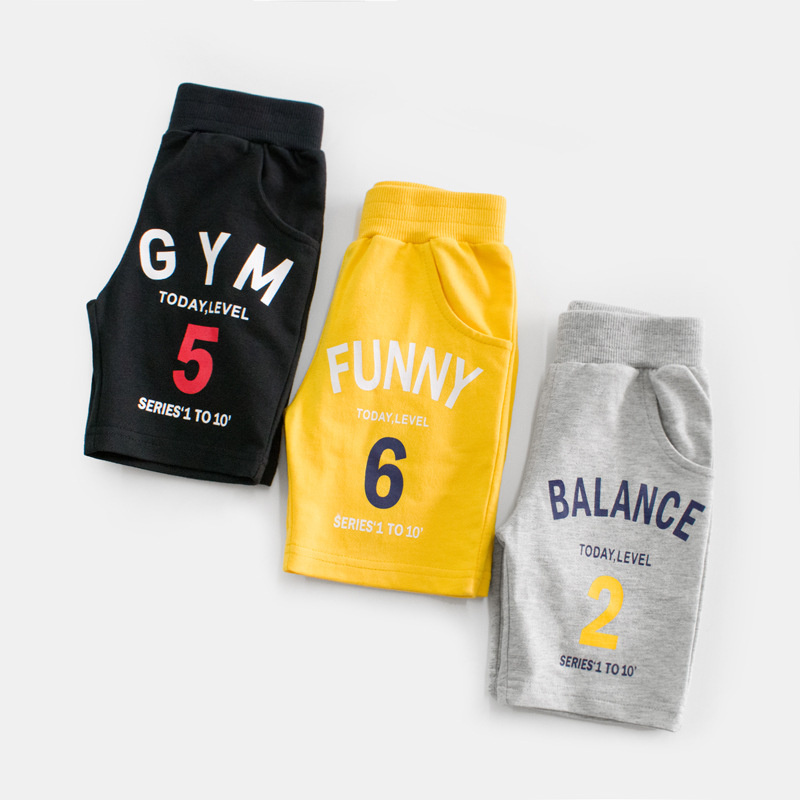 Quần short SOFFNY cotton mềm co giãn tốt màu trơn thời trang dành cho bé trai