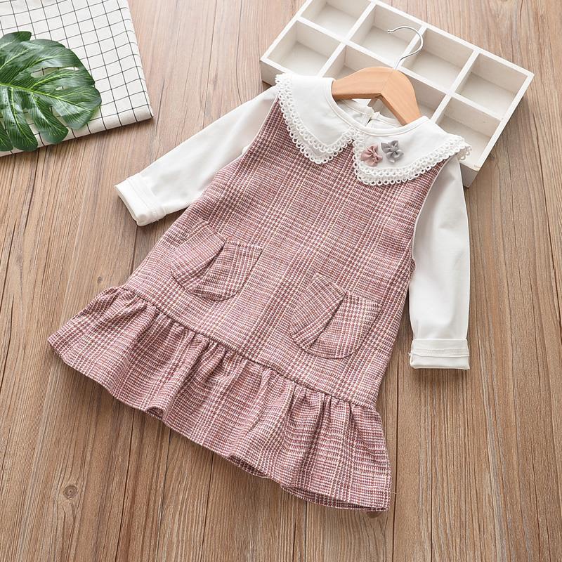 Áo Thun Tay Dài Cổ Búp Bê Màu Trắng Thời Trang Cho Bé Gái