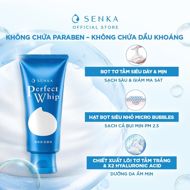 Bộ đôi Sạch sâu - Cấp ẩm 24H (Sữa rửa mặt Senka Perfect Whip 120g và Mặt nạ ngủ Senka Deep moist Gel Cream 50g) | BigBuy360 - bigbuy360.vn