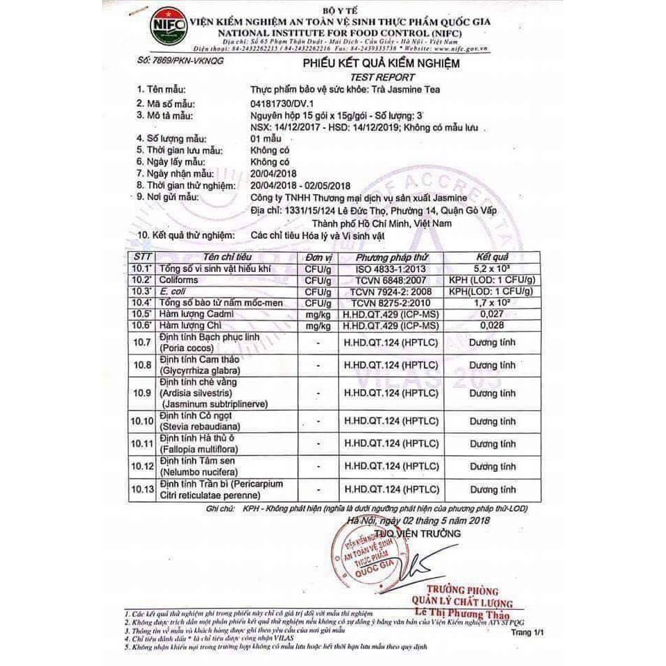 Trà Giảm cân Jasmine Tea (15 gói) - Trà giảm béo jasmine Tea | BigBuy360 - bigbuy360.vn