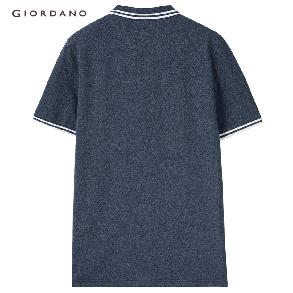 Áo thun GIORDANO cổ polo tay ngắn thêu họa tiết 13010218 | BigBuy360 - bigbuy360.vn
