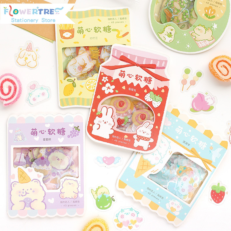 Set 45 Miếng Dán Flowertree Sticker Trang Trí Nhật Ký