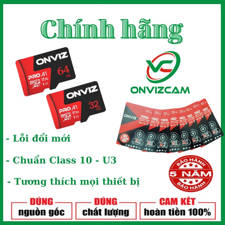 [PHÂN PHỐI TOÀN QUỐC THẺ NHỚ YOOSEE] Thẻ nhớ YOOSEE/ONVIZ 32G/64G chuyên dụng cho camera IP các hãng