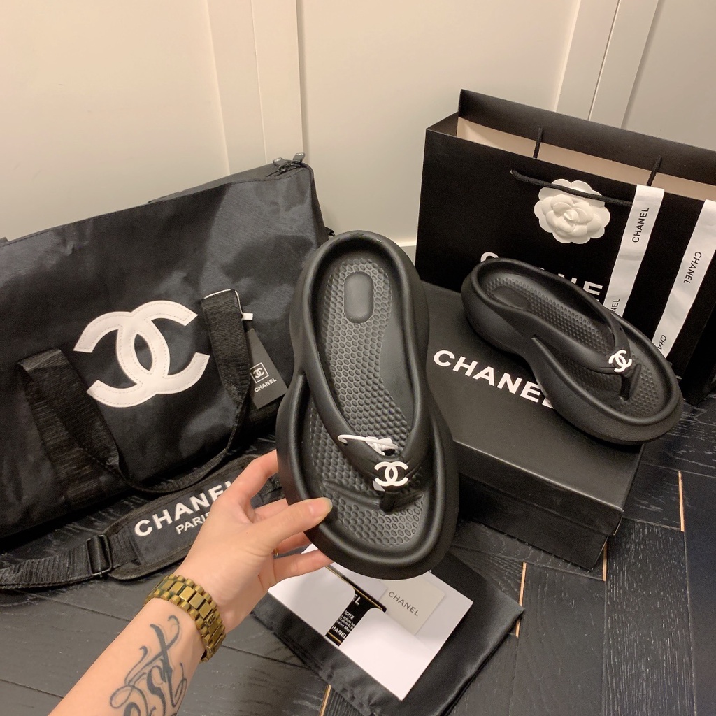 Mới Dép Xỏ Ngón In LOGO MINI Thời Trang Cho Nữ