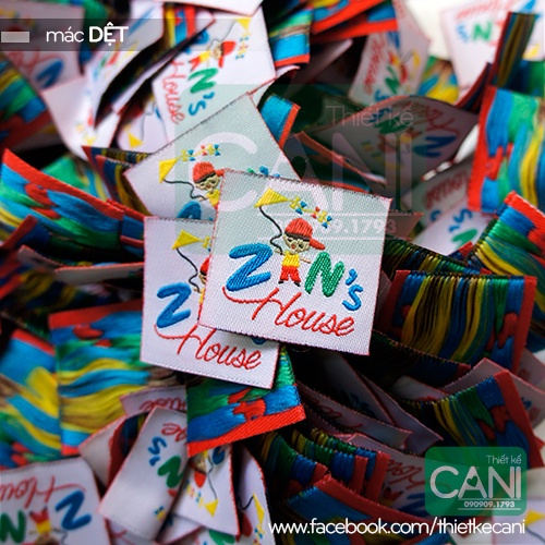 500c/size Mác dệt theo yêu cầu - Mác quần áo tem nhãn CANI