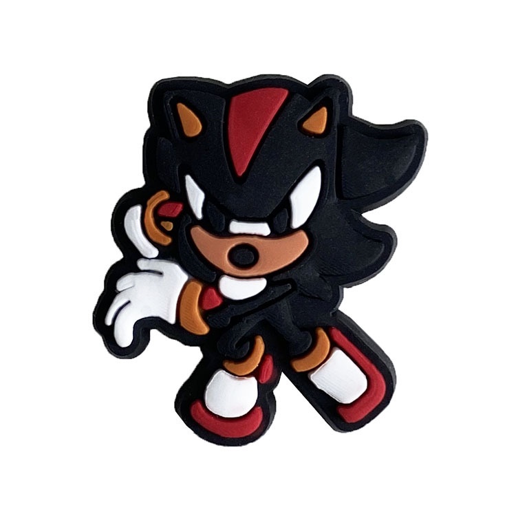 Nút Gắn Dép Khóa Giày Jibbitz, Sticker Nhựa Mềm PVC Hình Sonic