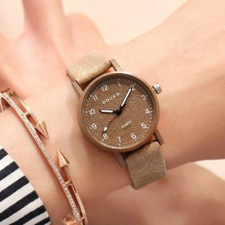 Đồng hồ nữ Douko dây da mặt số Hàn Quốc