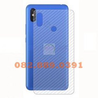 Miếng dán mặt lưng skin carbon dành cho Xiaomi Mi Max 3 đen, trong