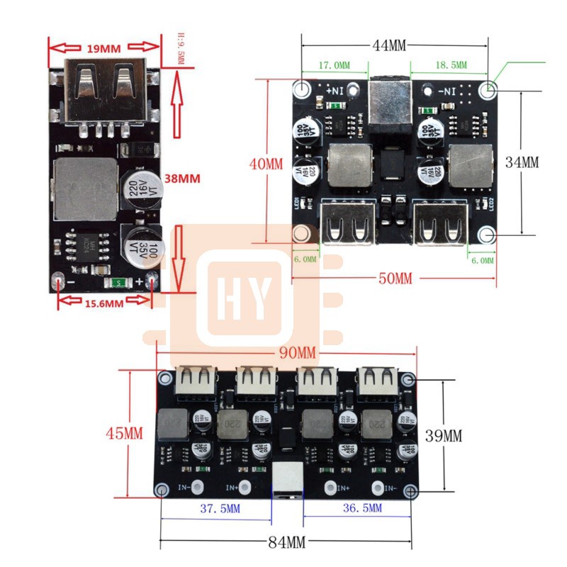 Bảng Mạch Hạ Áp Sạc Nhanh Usb Qc3.0 Qc2.0 Dc-Dc 6-32v 9v 12v 24v Sang 5v | BigBuy360 - bigbuy360.vn