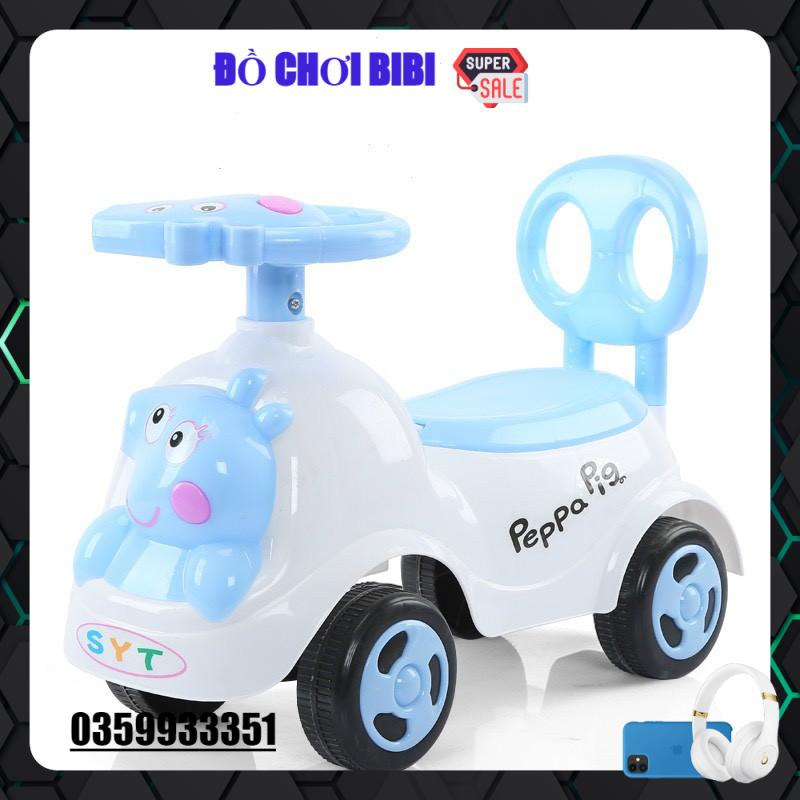 [xechoichan] Xe lắc chòi chân Heo Peppapig cho bé có nhạc