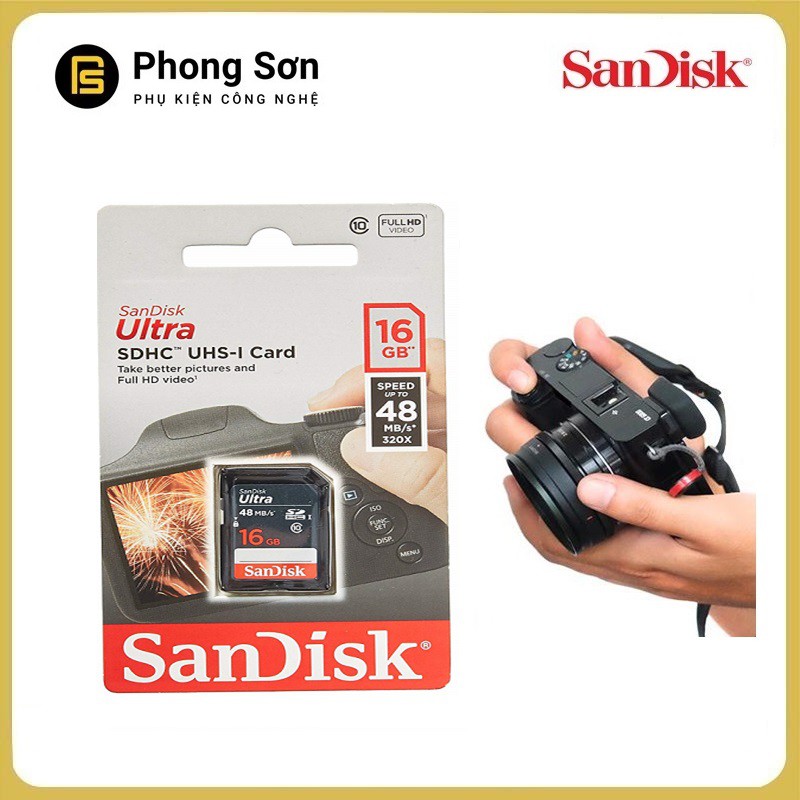 Thẻ nhớ SDHC 16GB Ultra 320x 48mb/s Sandisk