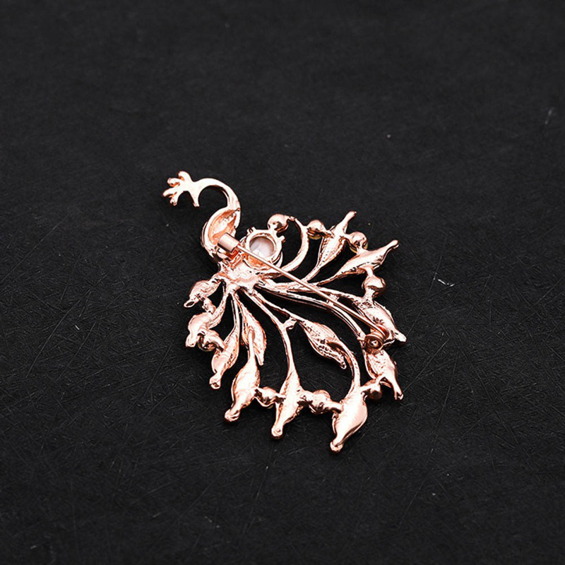 Attract Trâm cài áo hình chim công đính đá và pha lê lấp lánh nhiều màu sang trọng thời trang cho nữ