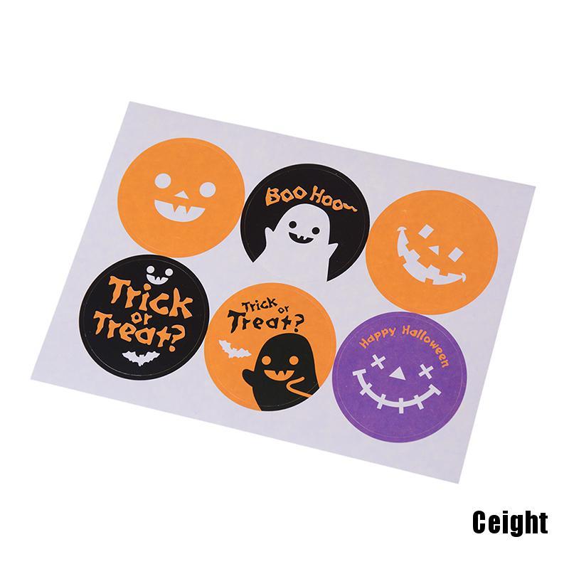 Set 60 Miếng Dán Trang Trí Chai Thủy Tinh Phong Cách Halloween