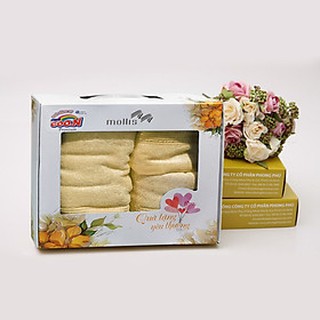 Bộ 3 khăn tắm, khăn mặt, khăn tay cao cấp sợi tre mollis