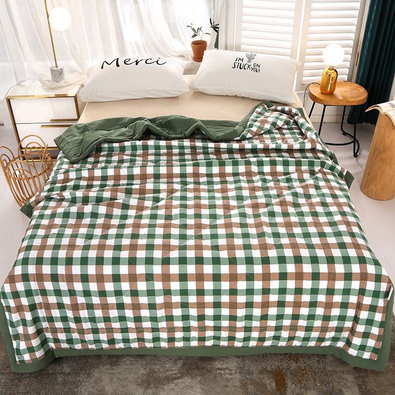 Chăn kẻ cotton mềm mịn thoáng mát ,mền cotton mềm mịn thấm hút mồ hôi cực kỳ thoáng mát
