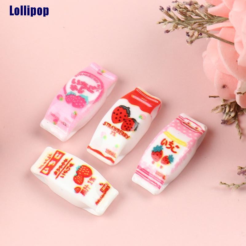 Set 4 Mô Hình Đồ Ăn Vặt Trang Trí Nhà Búp Bê Tỉ Lệ 1: 12