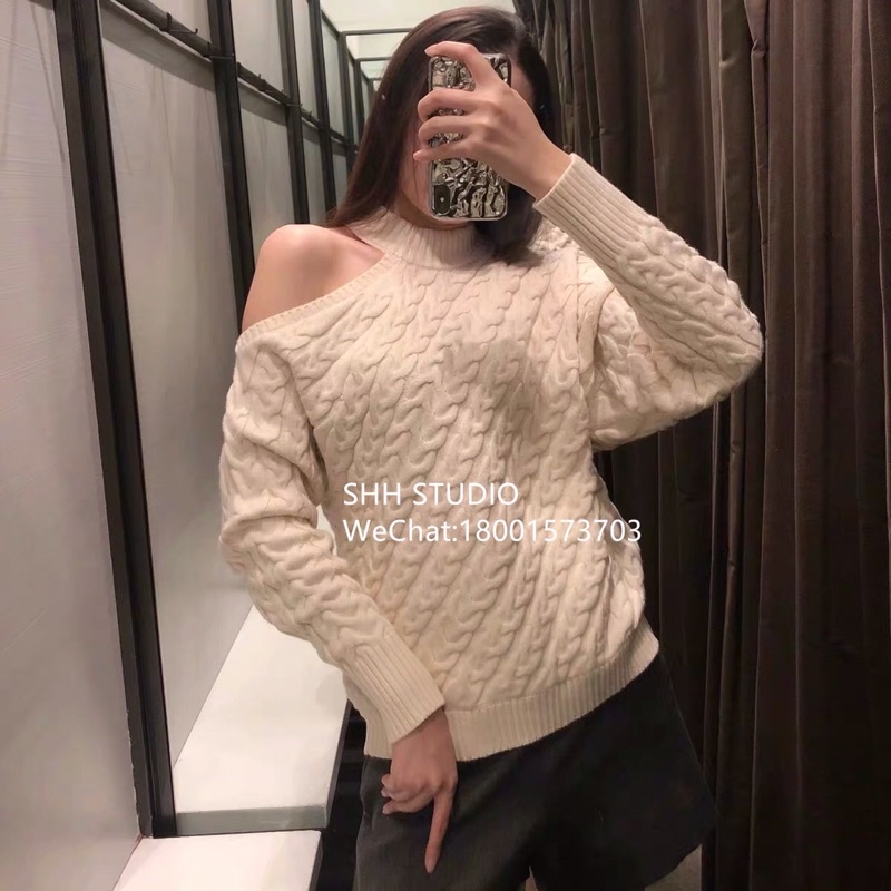 Áo len lệch vai ZARA