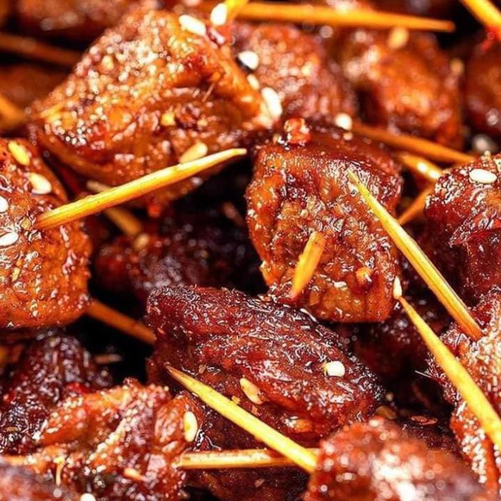 Thịt Xiên Gà Cay - Gói To 4 Xiên 56gr