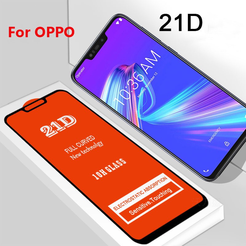 Kính Cường Lực Bảo Vệ Toàn Màn Hình 21d Cho OPPO R7 R9 R11 R15 R17 R7s R9s R11s R15x RX17 Y90 Neo Plus Pro