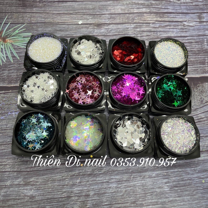 Set phụ kiện trang trí móng mix kiểu siêu xinh Thiên Di Nail