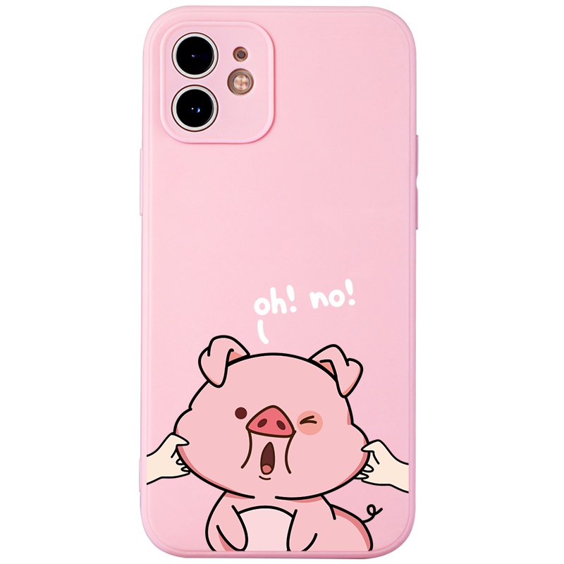 Ốp lưng JURSUE hoạt hình cặp đôi dễ thương đẹp cho iPhone 13 12 11 Pro Max SE 2020 X XR XS ip 8 7 6 6S Plus kute Y149