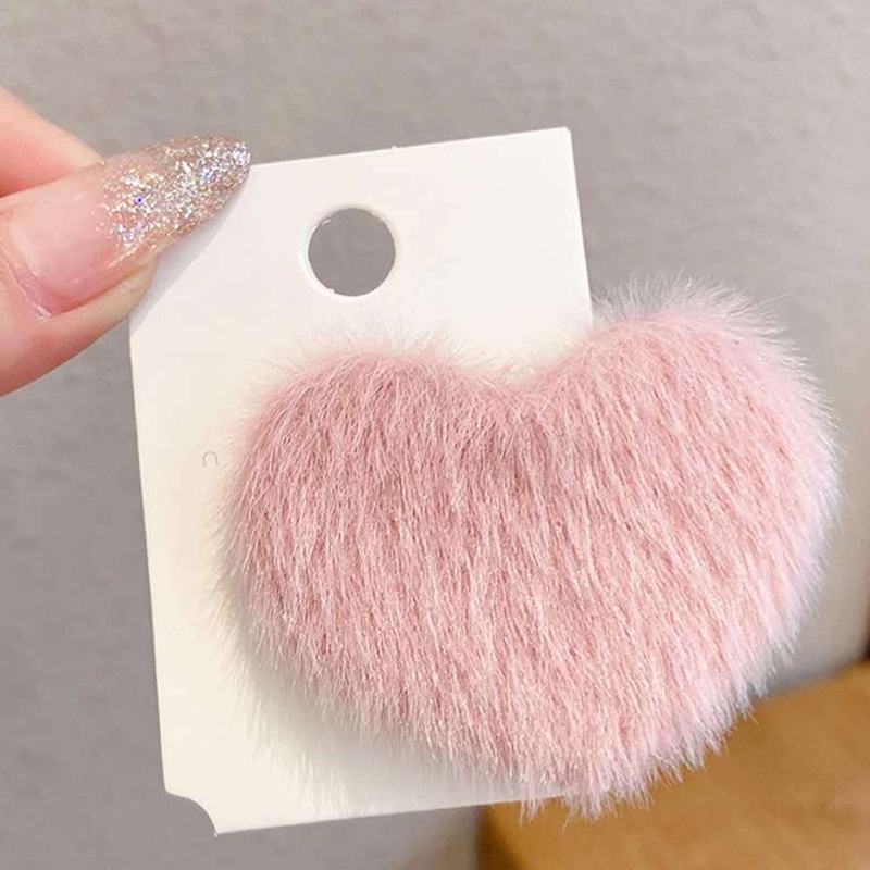 Kẹp tóc hình trái tim nhiều màu sắc phong cách hàn quốc