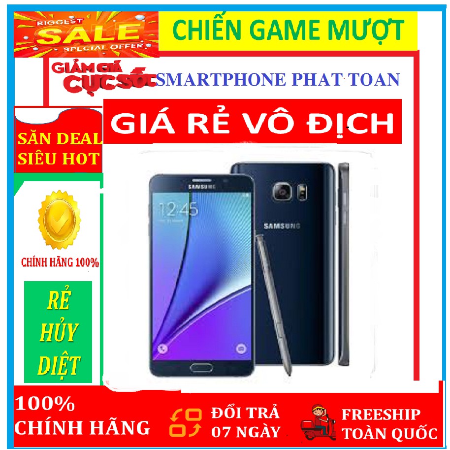 điện thoại Samsung Note5 __SAMSUNG GALAXY NOTE 5 Chính Hãng Ram 4GB bộ nhớ 32GB mới, Pút S-pen nhạy, Pin trâu