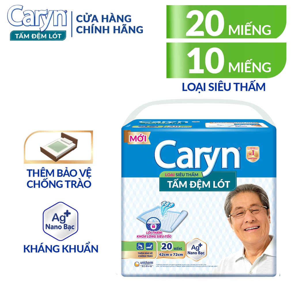 [Mã BMLTA50 giảm 10% đơn 99K] Tấm Đệm Lót Caryn Siêu Thấm 10 Miếng/20 Miếng Bảo Vệ Chống Trào