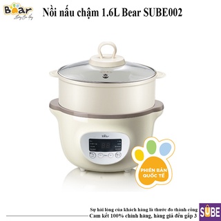 Nồi nấu chậm, Ninh, Hầm cách thủy 1.6L Bear SUBE002, Hàng Quốc Tế Chính Hãng - Bảo hành 18 tháng